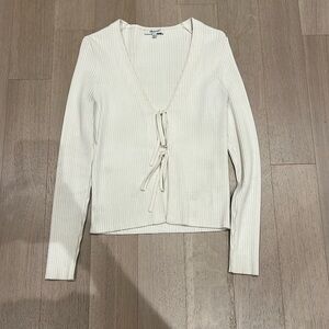 Madewell tie front sweater
